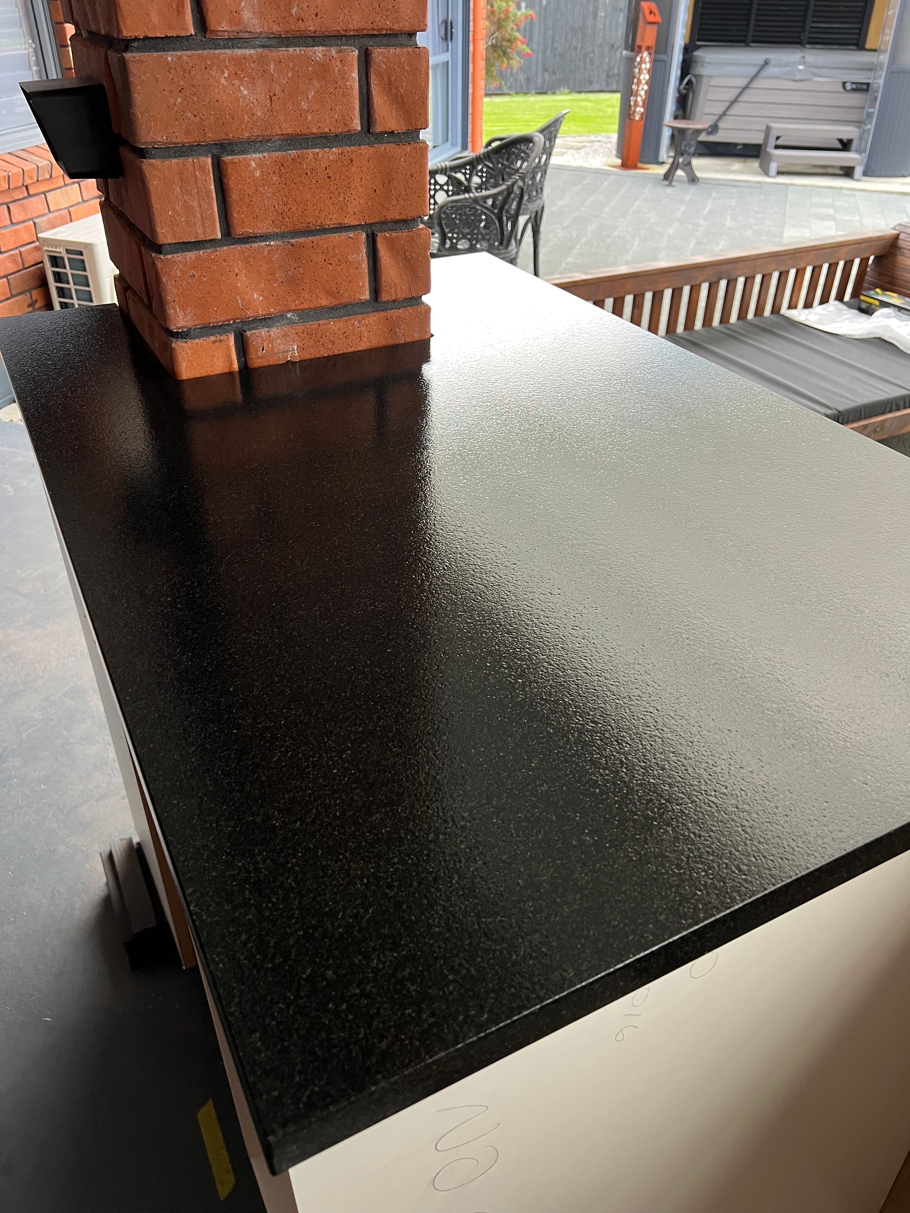 After — Re-seal Absolute Black Granite
